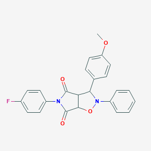 molecular formula C24H19FN2O4 B415606 5-(4-fluorophenyl)-3-(4-methoxyphenyl)-2-phenyldihydro-2H-pyrrolo[3,4-d]isoxazole-4,6(3H,5H)-dione CAS No. 312713-64-7