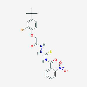 N-({2-[(2-bromo-4-tert-butylphenoxy)acetyl]hydrazino}carbonothioyl)-2-nitrobenzamide