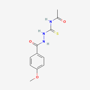 N-{[2-(4-methoxybenzoyl)hydrazino]carbonothioyl}acetamide