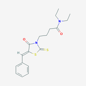 molecular formula C18H22N2O2S2 B415612 (Z)-4-(5-benzylidene-4-oxo-2-thioxothiazolidin-3-yl)-N,N-diethylbutanamide CAS No. 303792-65-6
