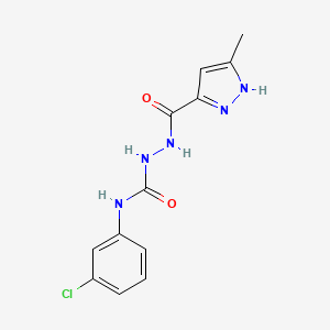 N-(3-chlorophenyl)-2-[(3-methyl-1H-pyrazol-5-yl)carbonyl]hydrazinecarboxamide