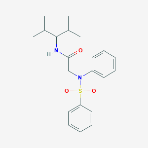 molecular formula C21H28N2O3S B415614 N-(1-isopropyl-2-methylpropyl)-2-[(phenylsulfonyl)anilino]acetamide 