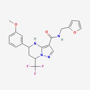 N-(2-furylmethyl)-5-(3-methoxyphenyl)-7-(trifluoromethyl)-4,5,6,7-tetrahydropyrazolo[1,5-a]pyrimidine-3-carboxamide