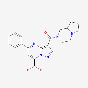 7-(DIFLUOROMETHYL)-3-{OCTAHYDROPYRROLO[1,2-A]PYRAZINE-2-CARBONYL}-5-PHENYLPYRAZOLO[1,5-A]PYRIMIDINE