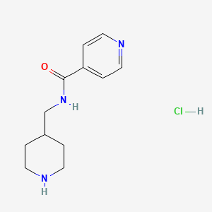 molecular formula C12H18ClN3O B4156223 N-(4-piperidinylmethyl)isonicotinamide hydrochloride 