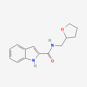 molecular formula C14H16N2O2 B4156248 N-(tetrahydrofuran-2-ylmethyl)-1H-indole-2-carboxamide 