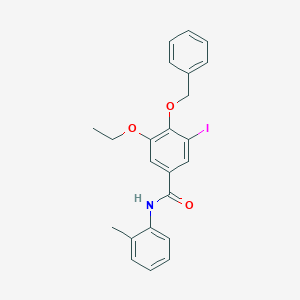 3-ethoxy-5-iodo-N-(2-methylphenyl)-4-phenylmethoxybenzamide