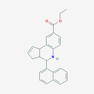 molecular formula C25H23NO2 B415628 ethyl 4-(1-naphthyl)-3a,4,5,9b-tetrahydro-3H-cyclopenta[c]quinoline-8-carboxylate 