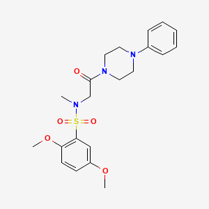 2,5-DIMETHOXY-N-METHYL-N-[2-OXO-2-(4-PHENYLPIPERAZIN-1-YL)ETHYL]BENZENE-1-SULFONAMIDE