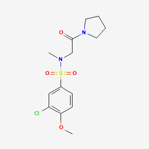 3-chloro-4-methoxy-N-methyl-N-[2-oxo-2-(pyrrolidin-1-yl)ethyl]benzenesulfonamide