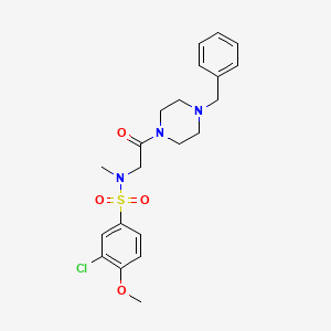 N-[2-(4-benzylpiperazin-1-yl)-2-oxoethyl]-3-chloro-4-methoxy-N-methylbenzenesulfonamide