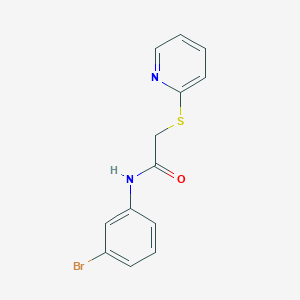 molecular formula C13H11BrN2OS B4156311 N-(3-bromophenyl)-2-(pyridin-2-ylsulfanyl)acetamide 