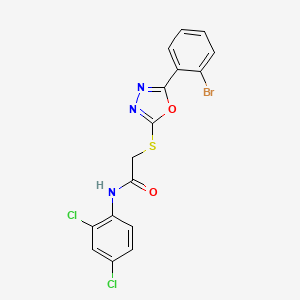 2-{[5-(2-bromophenyl)-1,3,4-oxadiazol-2-yl]thio}-N-(2,4-dichlorophenyl)acetamide