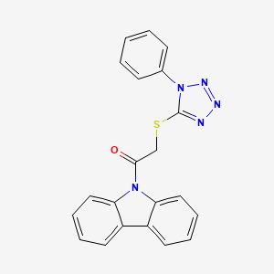 9-{[(1-phenyl-1H-tetrazol-5-yl)thio]acetyl}-9H-carbazole