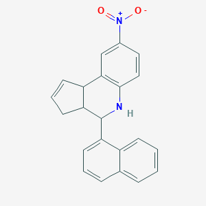 molecular formula C22H18N2O2 B415634 4-Naphthalen-1-yl-8-nitro-3a,4,5,9b-tetrahydro-3H-cyclopenta[c]quinoline 