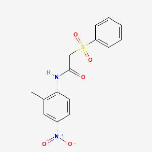 molecular formula C15H14N2O5S B4156344 N-(2-methyl-4-nitrophenyl)-2-(phenylsulfonyl)acetamide 