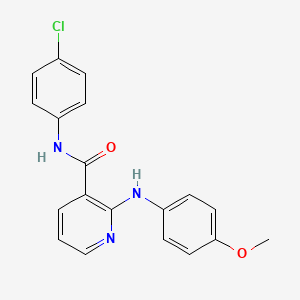 molecular formula C19H16ClN3O2 B4156351 N-(4-chlorophenyl)-2-(4-methoxyanilino)pyridine-3-carboxamide 