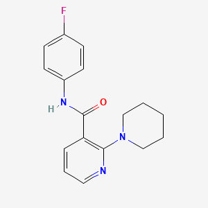 molecular formula C17H18FN3O B4156362 N-(4-fluorophenyl)-2-(1-piperidinyl)nicotinamide 