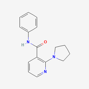 molecular formula C16H17N3O B4156385 N-phenyl-2-(1-pyrrolidinyl)nicotinamide 