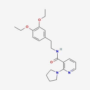 N-[2-(3,4-diethoxyphenyl)ethyl]-2-(1-pyrrolidinyl)nicotinamide