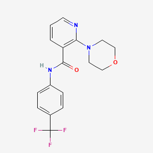 molecular formula C17H16F3N3O2 B4156407 2-(4-morpholinyl)-N-[4-(trifluoromethyl)phenyl]nicotinamide 