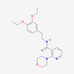 molecular formula C22H29N3O4 B4156408 N-[2-(3,4-diethoxyphenyl)ethyl]-2-morpholin-4-ylpyridine-3-carboxamide 