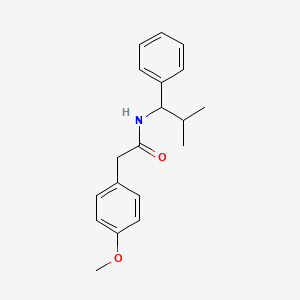 molecular formula C19H23NO2 B4156422 2-(4-methoxyphenyl)-N-(2-methyl-1-phenylpropyl)acetamide 