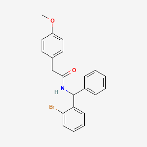 molecular formula C22H20BrNO2 B4156430 N-[(2-bromophenyl)(phenyl)methyl]-2-(4-methoxyphenyl)acetamide 