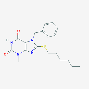 molecular formula C19H24N4O2S B415644 7-Benzyl-8-hexylsulfanyl-3-methylpurine-2,6-dione CAS No. 353253-05-1