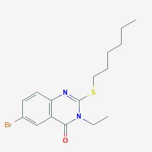 6-bromo-3-ethyl-2-(hexylthio)-4(3H)-quinazolinone