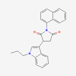 molecular formula C25H22N2O2 B4156461 1-(1-naphthyl)-3-(1-propyl-1H-indol-3-yl)-2,5-pyrrolidinedione 