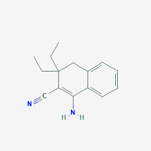 molecular formula C15H18N2 B4156467 1-Amino-3,3-diethyl-3,4-dihydronaphthalene-2-carbonitrile 