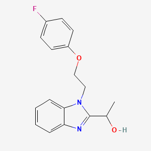 molecular formula C17H17FN2O2 B4156473 1-{1-[2-(4-fluorophenoxy)ethyl]-1H-benzimidazol-2-yl}ethanol 