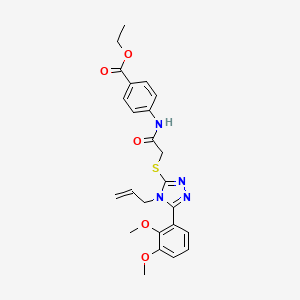 Ethyl 4-[[2-[[5-(2,3-dimethoxyphenyl)-4-prop-2-enyl-1,2,4-triazol-3-yl]sulfanyl]acetyl]amino]benzoate