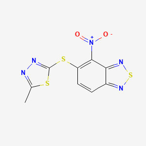 5-[(5-Methyl-1,3,4-thiadiazol-2-yl)sulfanyl]-4-nitro-2,1,3-benzothiadiazole