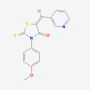 molecular formula C16H12N2O2S2 B415652 3-(4-Methoxy-phenyl)-5-pyridin-3-ylmethylene-2-thioxo-thiazolidin-4-one 