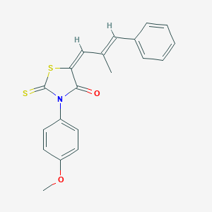 molecular formula C20H17NO2S2 B415653 3-(4-Methoxyphenyl)-5-(2-methyl-3-phenyl-2-propenylidene)-2-thioxo-1,3-thiazolidin-4-one 