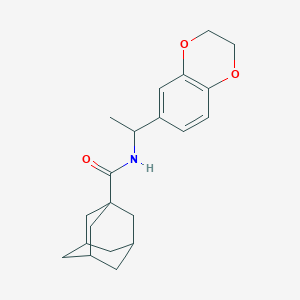 N-[1-(2,3-dihydro-1,4-benzodioxin-6-yl)ethyl]-1-adamantanecarboxamide