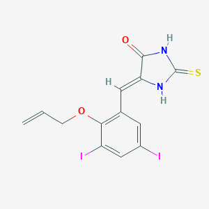molecular formula C13H10I2N2O2S B415656 5-[2-(Allyloxy)-3,5-diiodobenzylidene]-2-thioxo-4-imidazolidinone 