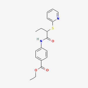 Ethyl 4-{[2-(pyridin-2-ylsulfanyl)butanoyl]amino}benzoate