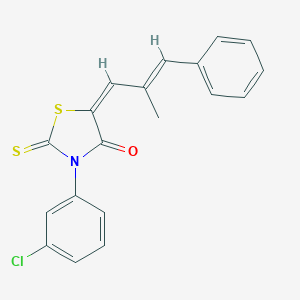 molecular formula C19H14ClNOS2 B415657 3-(3-Chloro-phenyl)-5-(2-methyl-3-phenyl-allylidene)-2-thioxo-thiazolidin-4-one 