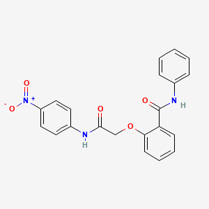 molecular formula C21H17N3O5 B4156578 2-{2-[(4-nitrophenyl)amino]-2-oxoethoxy}-N-phenylbenzamide 