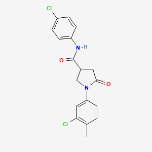 1-(3-chloro-4-methylphenyl)-N-(4-chlorophenyl)-5-oxopyrrolidine-3-carboxamide