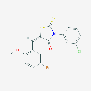 molecular formula C17H11BrClNO2S2 B415661 5-(5-Bromo-2-methoxy-benzylidene)-3-(3-chloro-phenyl)-2-thioxo-thiazolidin-4-one 