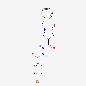 1-benzyl-N'-[(4-bromophenyl)carbonyl]-5-oxopyrrolidine-3-carbohydrazide