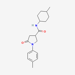 molecular formula C19H26N2O2 B4156641 N-(4-methylcyclohexyl)-1-(4-methylphenyl)-5-oxo-3-pyrrolidinecarboxamide 