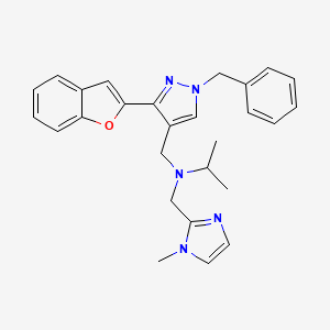 N-{[3-(1-benzofuran-2-yl)-1-benzyl-1H-pyrazol-4-yl]methyl}-N-[(1-methyl-1H-imidazol-2-yl)methyl]-2-propanamine