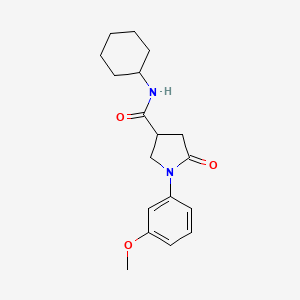 N-cyclohexyl-1-(3-methoxyphenyl)-5-oxo-3-pyrrolidinecarboxamide