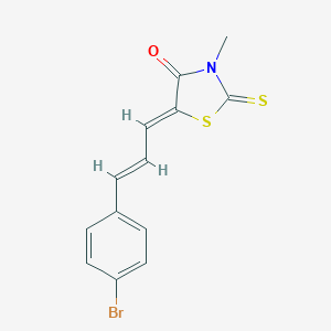 molecular formula C13H10BrNOS2 B415667 5-[3-(4-Bromophenyl)-2-propenylidene]-3-methyl-2-thioxo-1,3-thiazolidin-4-one 