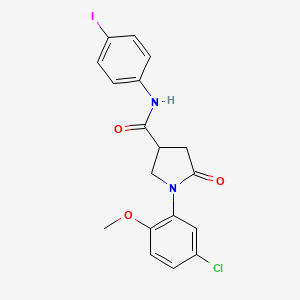 1-(5-chloro-2-methoxyphenyl)-N-(4-iodophenyl)-5-oxopyrrolidine-3-carboxamide